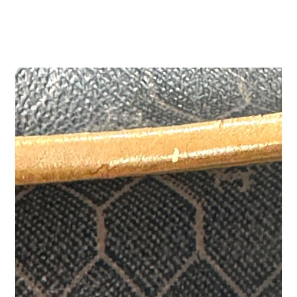 Christian Dior Black x Brown Monogram Trotter Honeycomb Boston Bag Vtg Box Gift - Picture 12 of 16